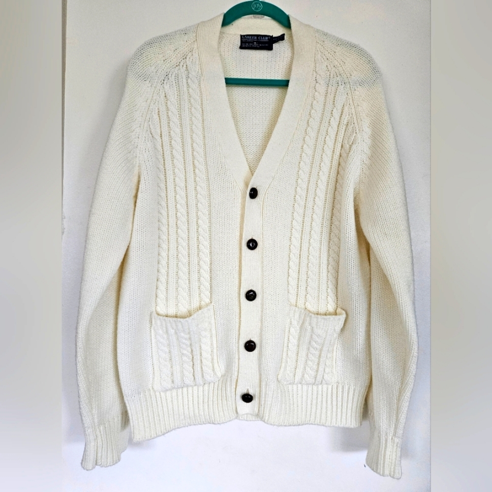 Ladies XL sweater classic retro cream